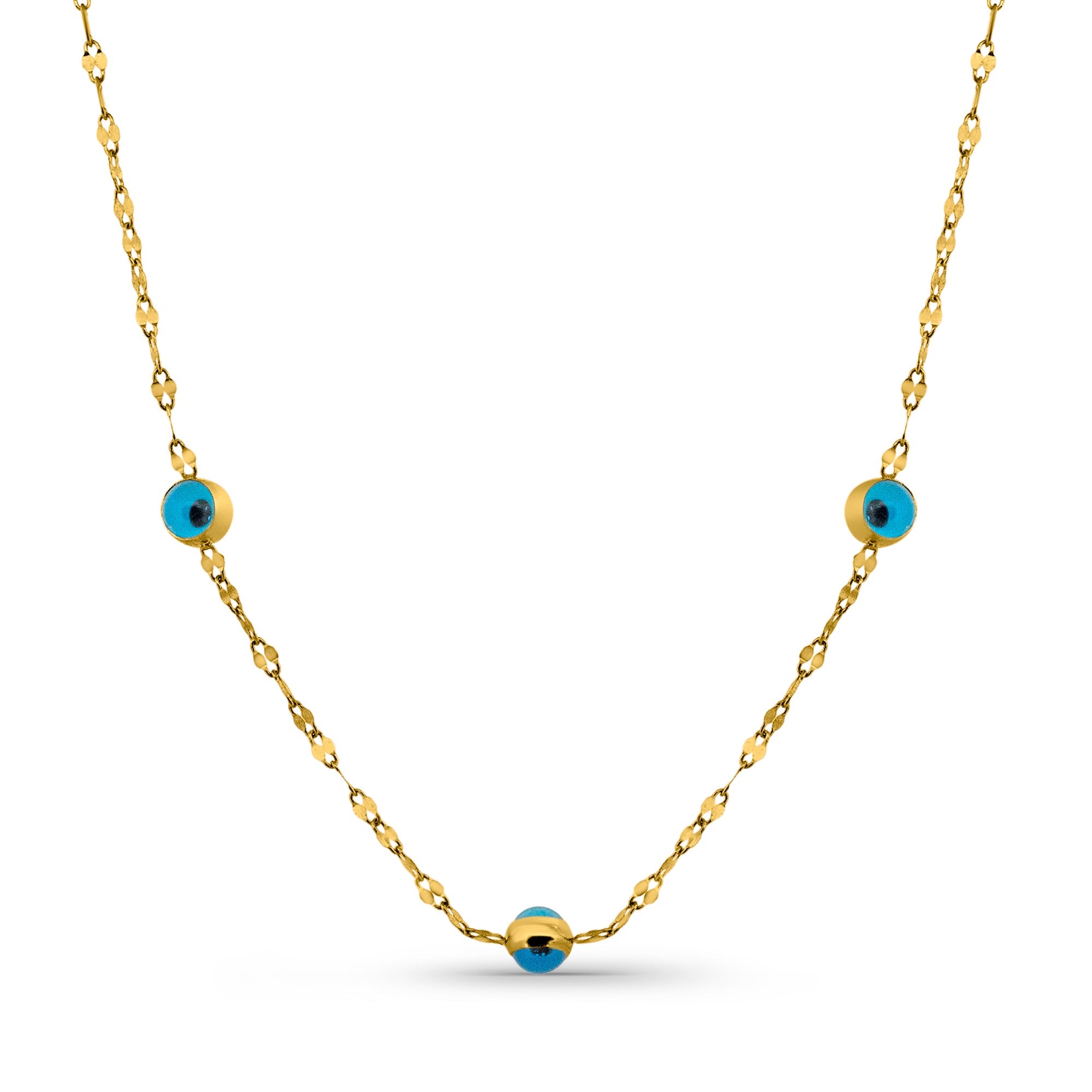 Kadın Sarı Altın Kolye - Azure Guardian