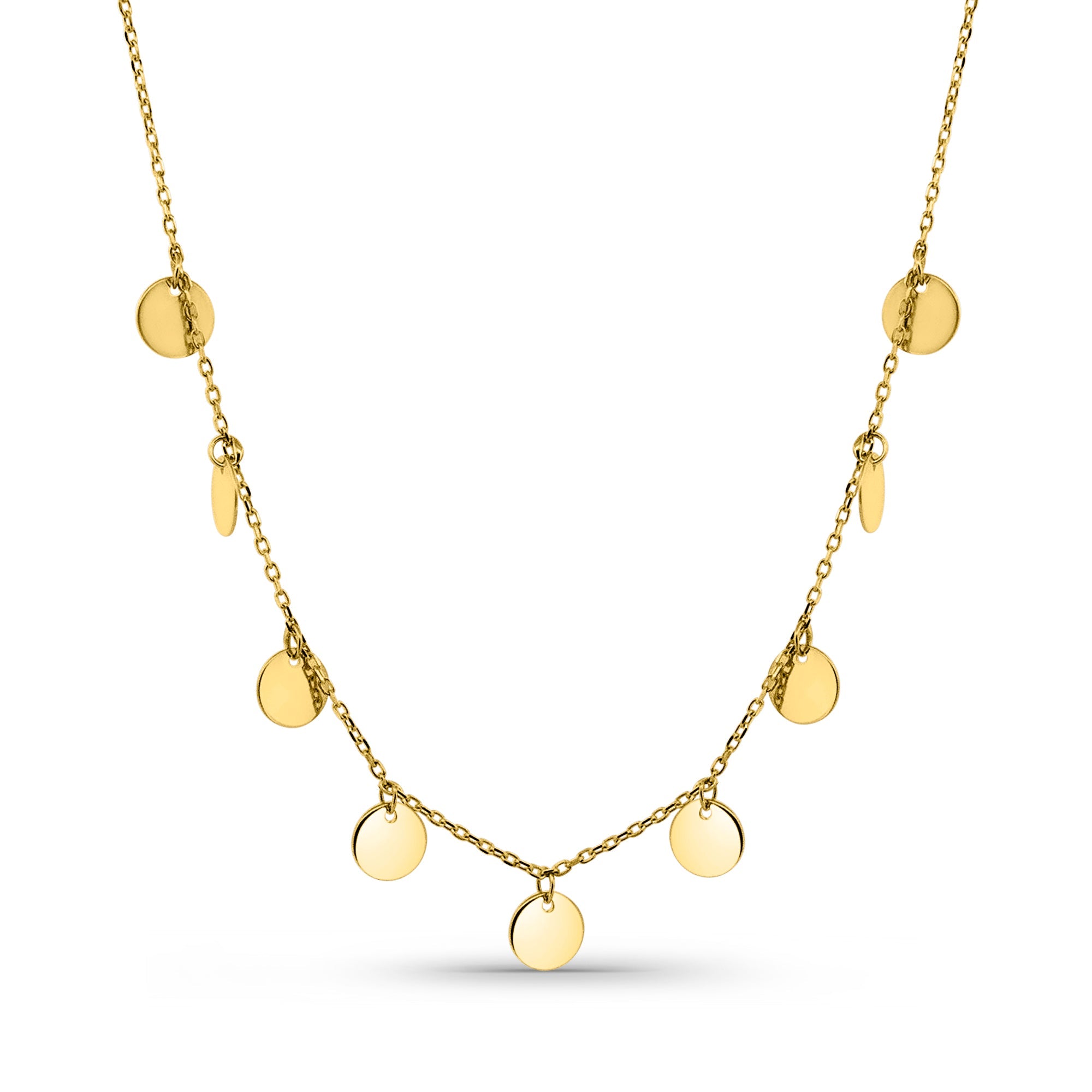 Kadın sarı altın kolye - Moonlit Coins