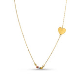 Kadın sarı altın kolye - Aşk Boncukları