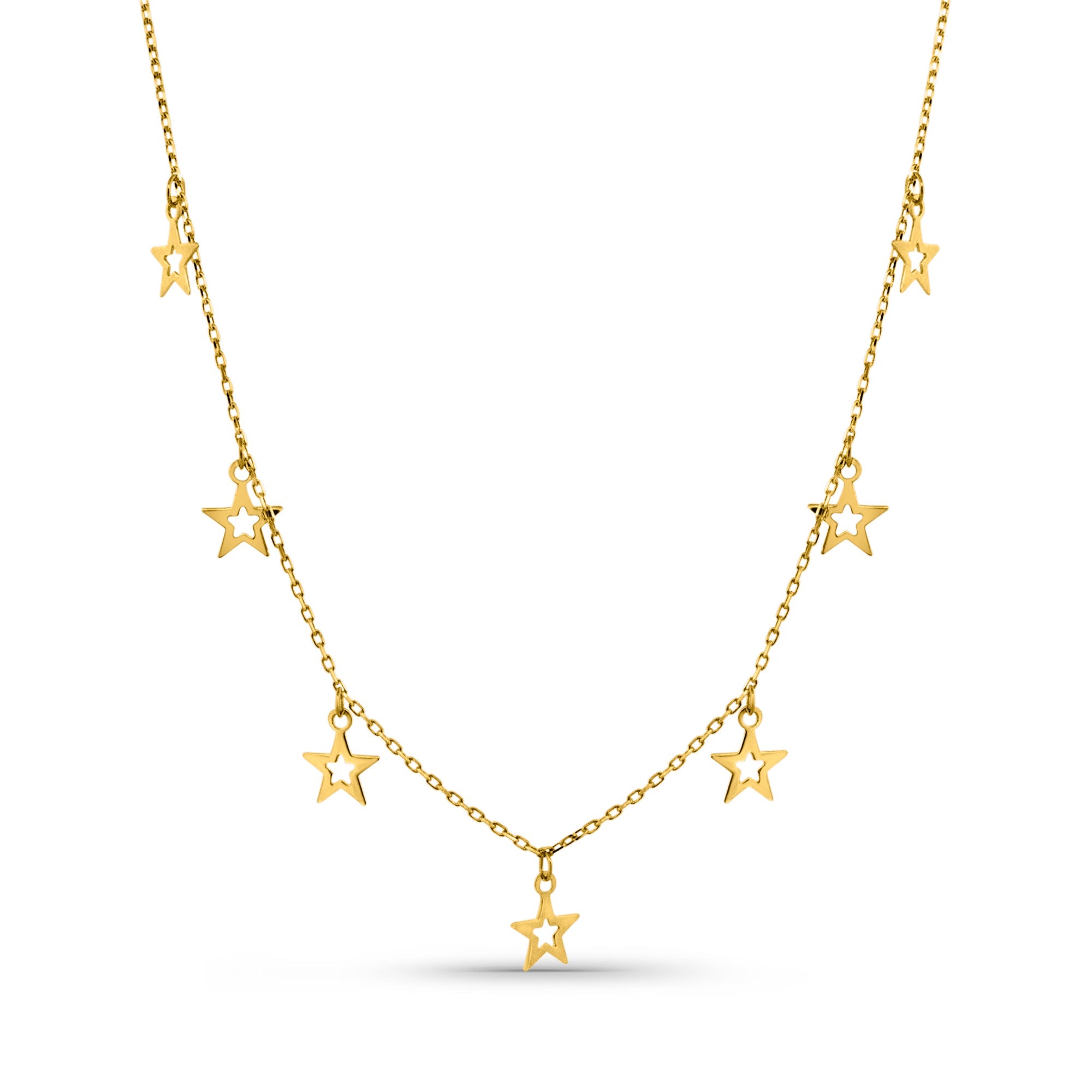 Kadın sarı altın kolye - Starry Love