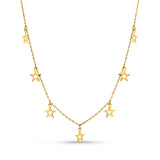Kadın sarı altın kolye - Starry Love