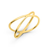 Kadın Altın Yüzük - Dual Wave