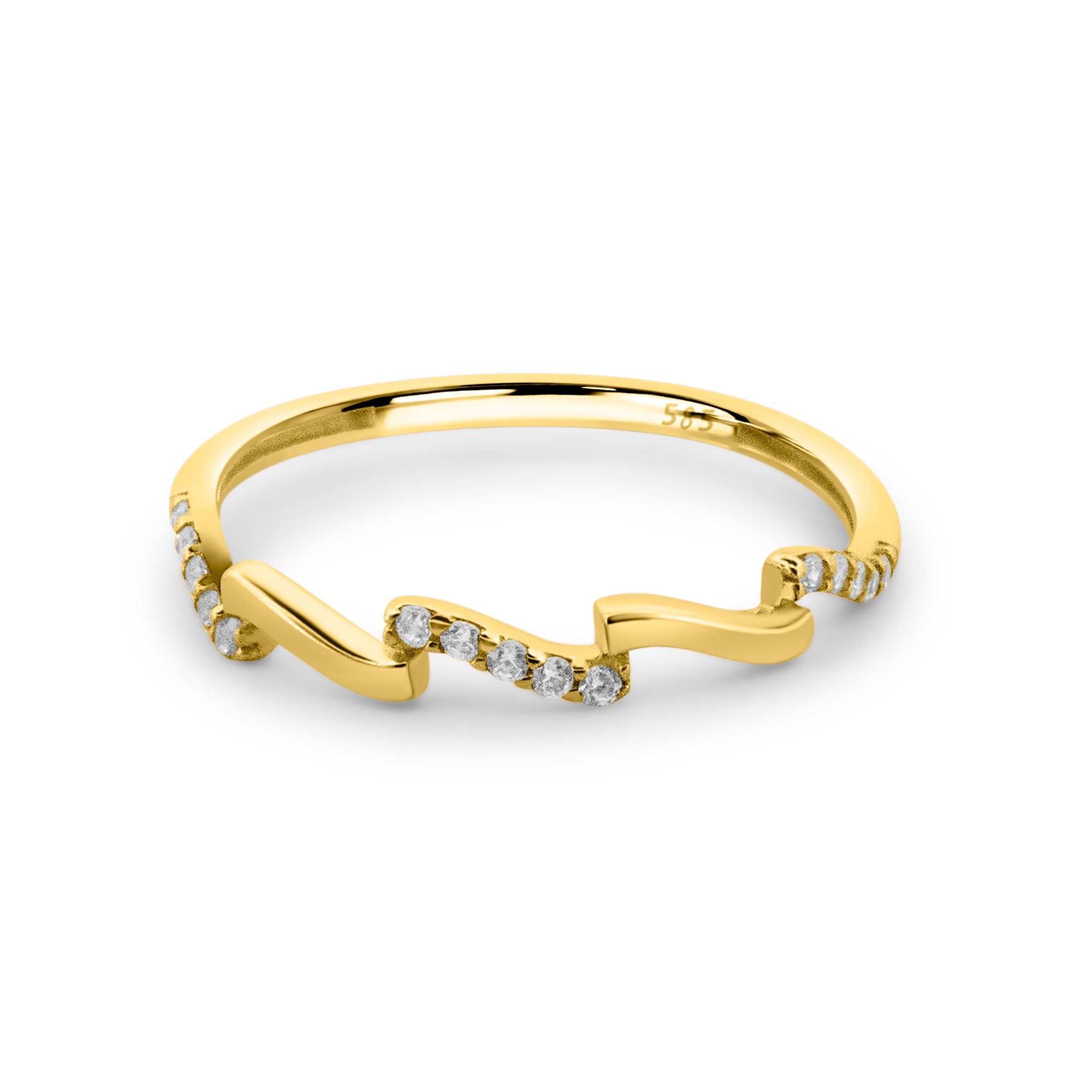 Kadın altın yüzük - Ocean Breeze