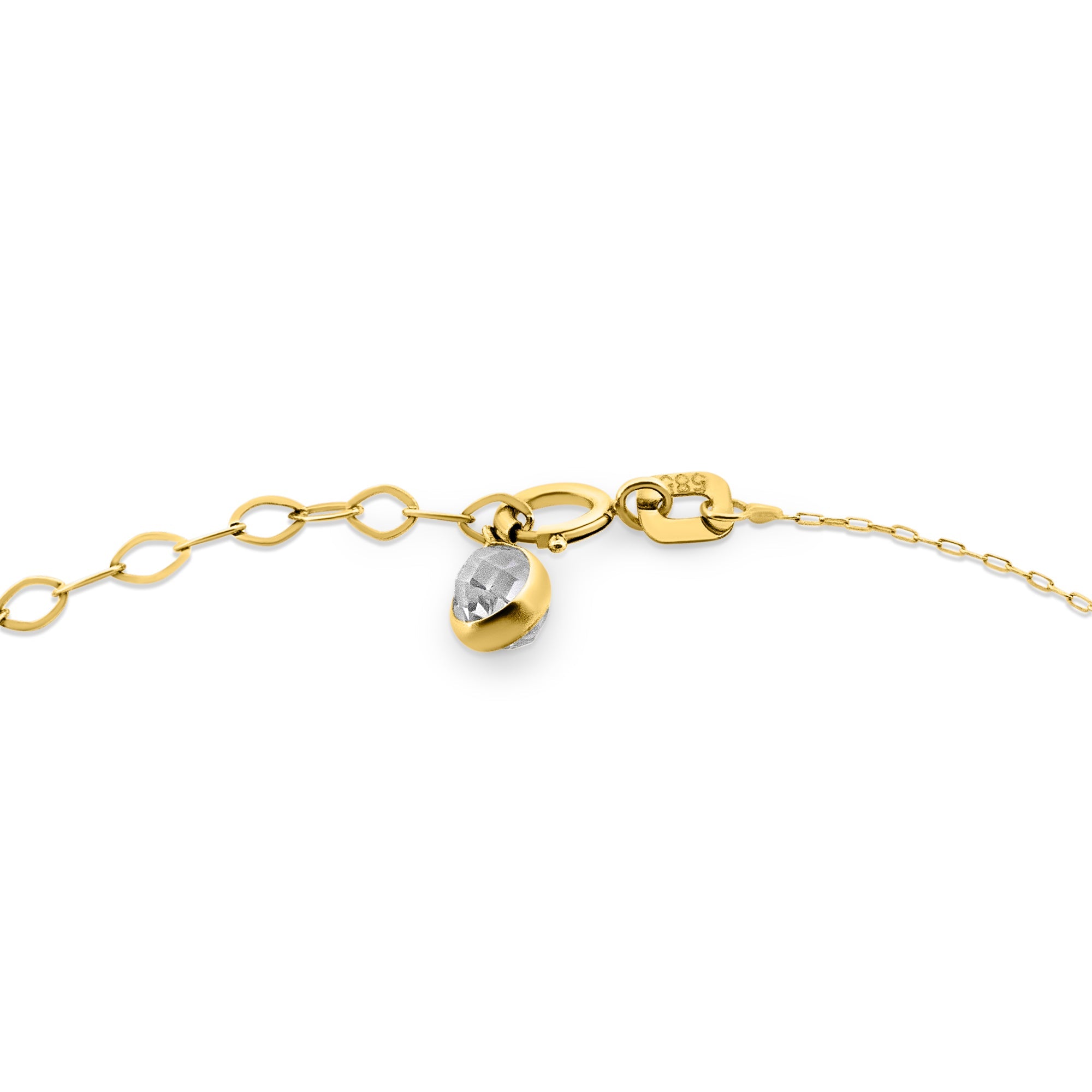 Kadın sarı altın kolye - Aşk Boncukları