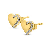 Boucle d'oreille en or femme 14 Carats - Violaine Heart