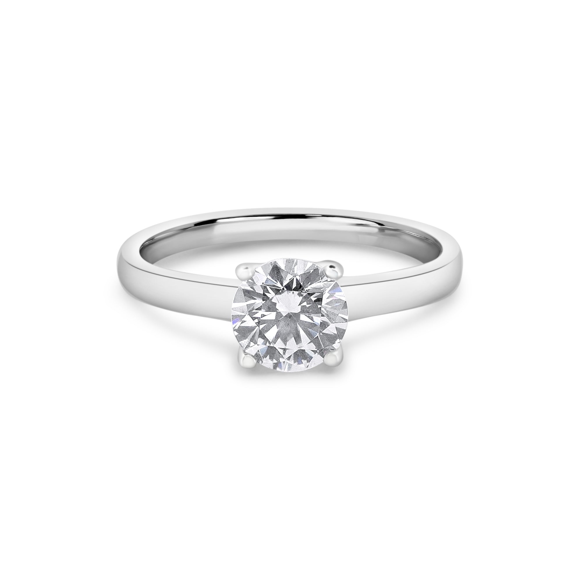 Zirkonyumlu 14 Ayar Altın Nişan Yüzükleri - Deidray