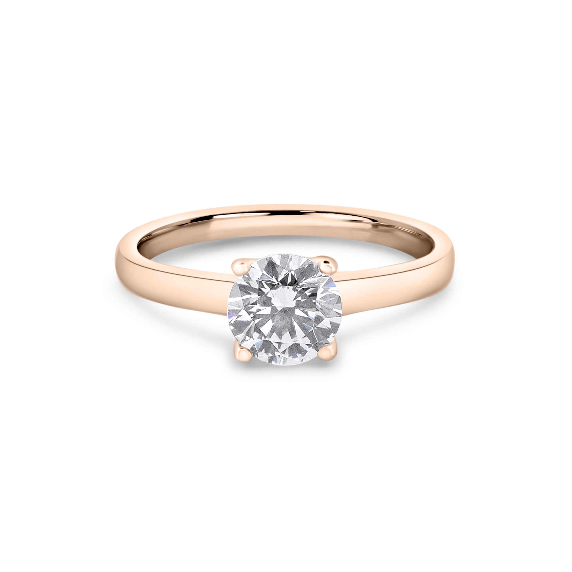 Zirkonyumlu 14 Ayar Altın Nişan Yüzükleri - Deidray