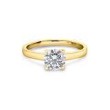 Zirkonyumlu 14 Ayar Altın Nişan Yüzükleri - Deidray