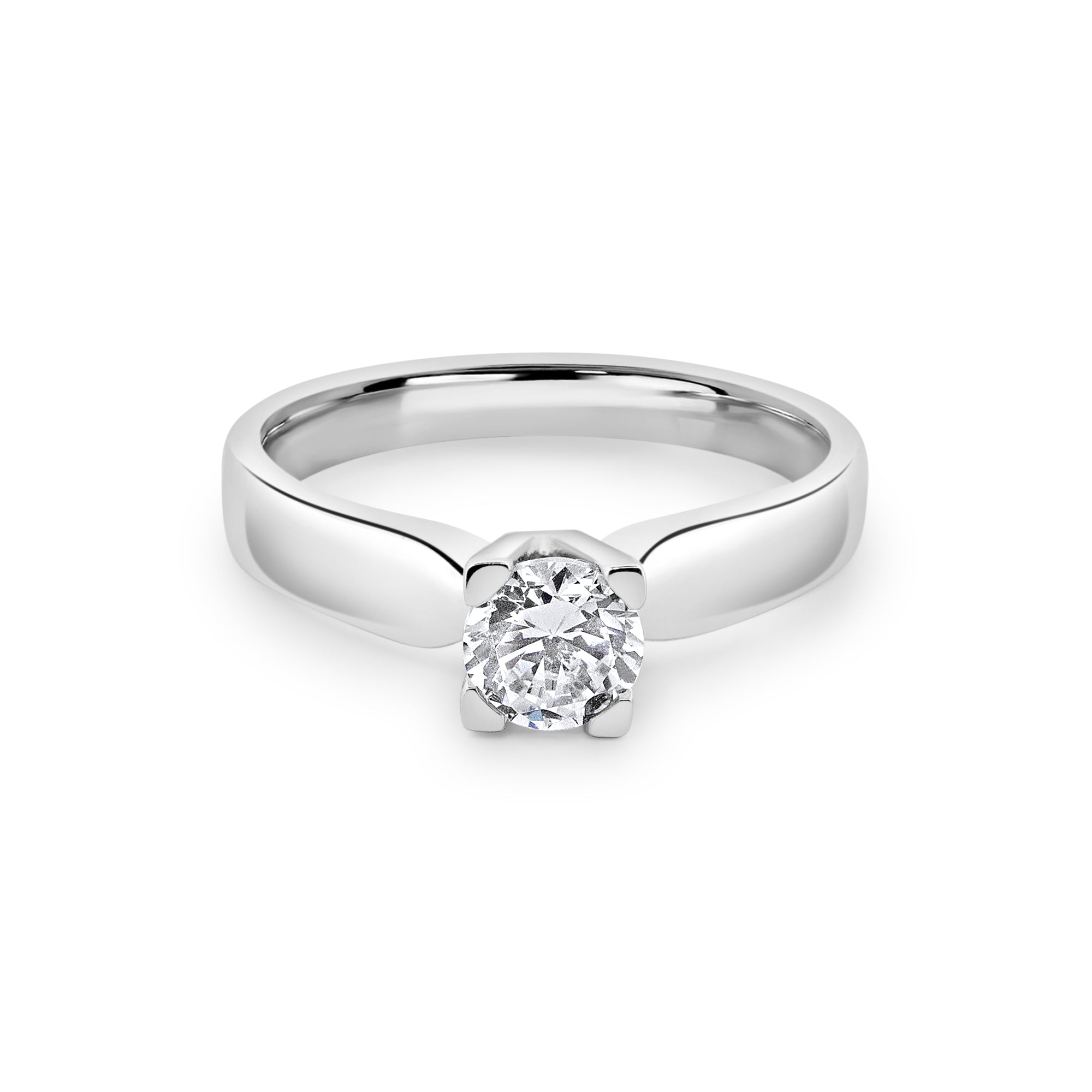 Zirkonyumlu 14 Ayar Altın Nişan Yüzükleri - Faylith