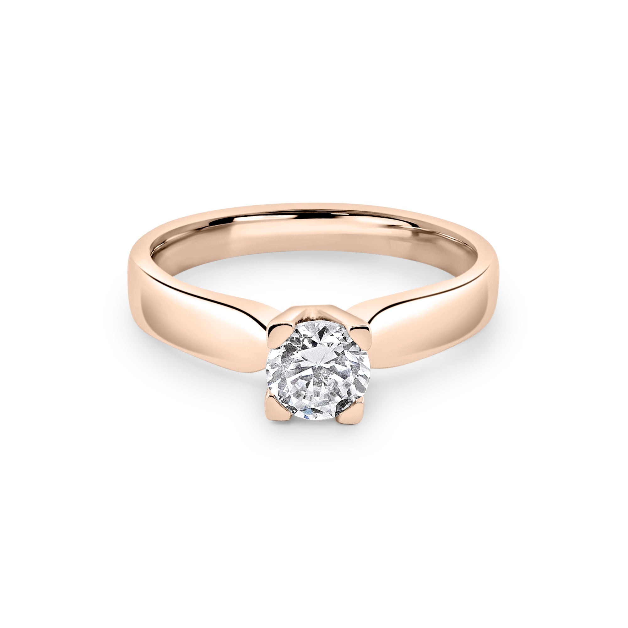 Zirkonyumlu 14 Ayar Altın Nişan Yüzükleri - Faylith