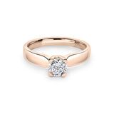 Zirkonyumlu 14 Ayar Altın Nişan Yüzükleri - Faylith