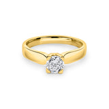 Zirkonyumlu 14 Ayar Altın Nişan Yüzükleri - Faylith