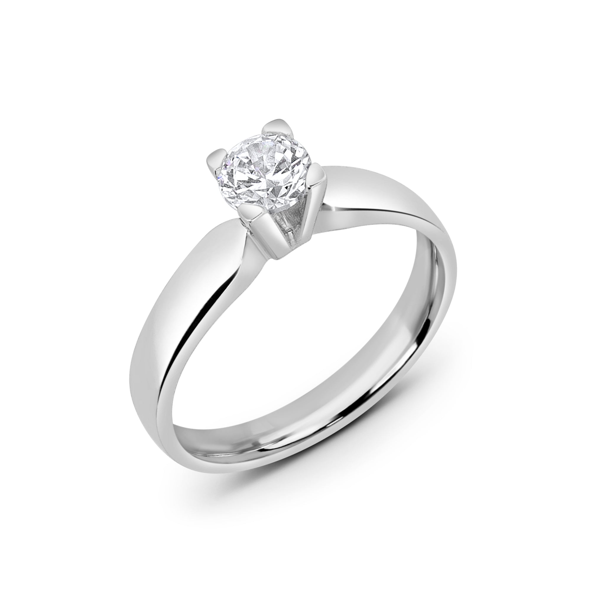 Zirkonyumlu 14 Ayar Altın Nişan Yüzükleri - Faylith