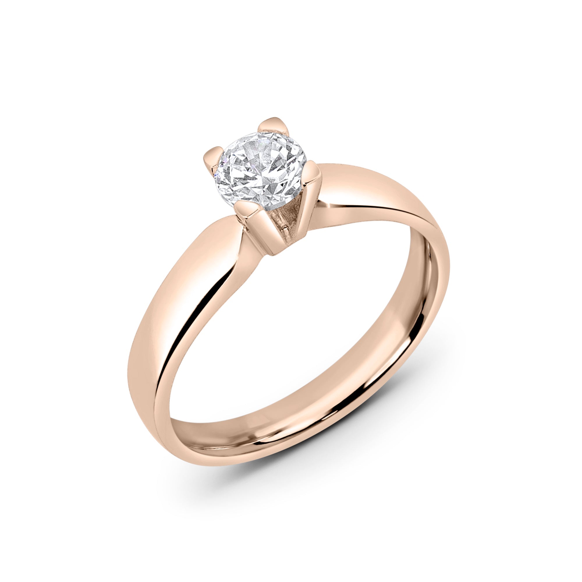 Zirkonyumlu 14 Ayar Altın Nişan Yüzükleri - Faylith