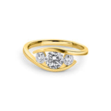 Zirkonyumlu 14 Ayar Altın Nişan Yüzükleri - Zirelle