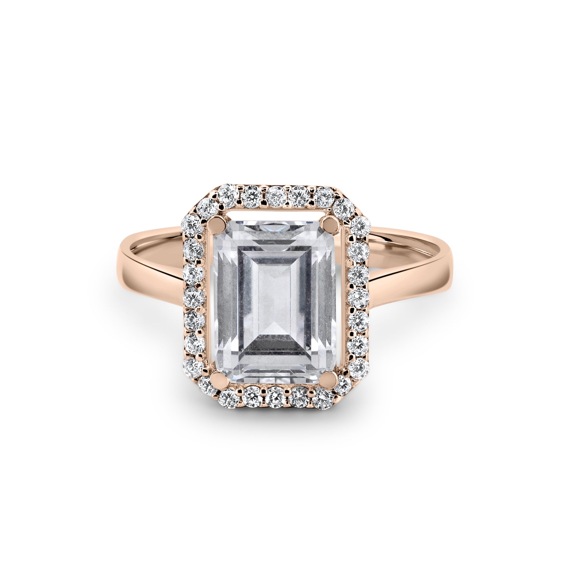 Zirkonyumlu 14 Ayar Altın Nişan Yüzükleri - Talenia