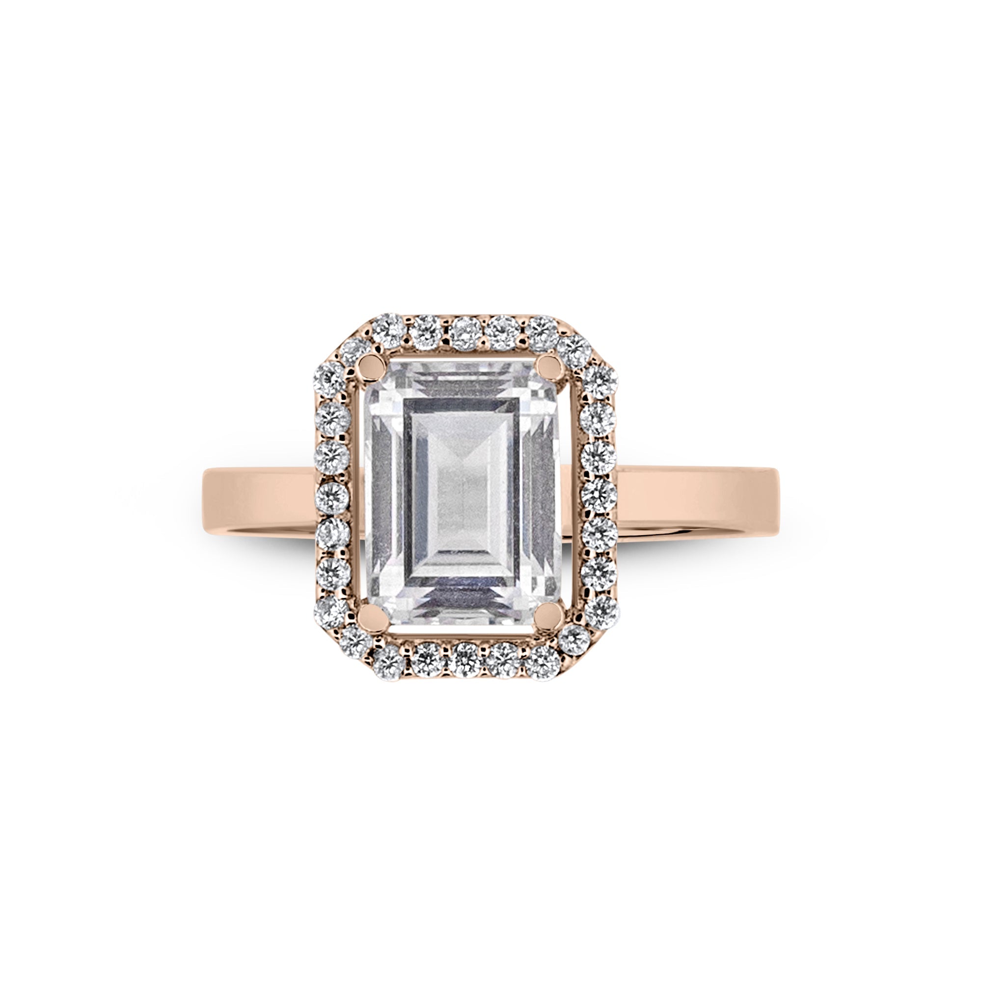 Zirkonyumlu 14 Ayar Altın Nişan Yüzükleri - Talenia