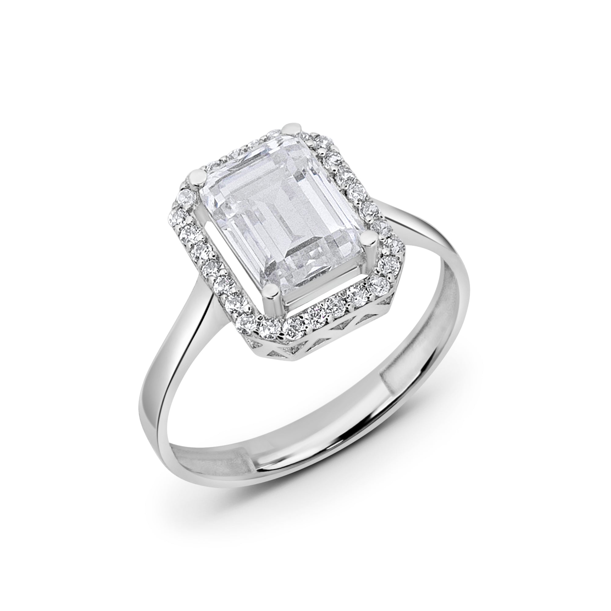 Zirkonyumlu 14 Ayar Altın Nişan Yüzükleri - Talenia