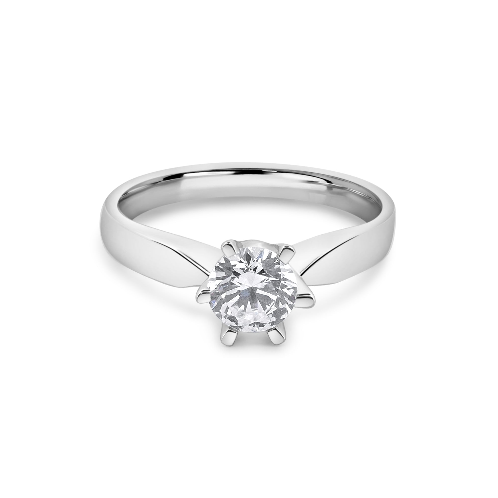 Zirkonyumlu 14 Ayar Altın Nişan Yüzükleri - Nivessa