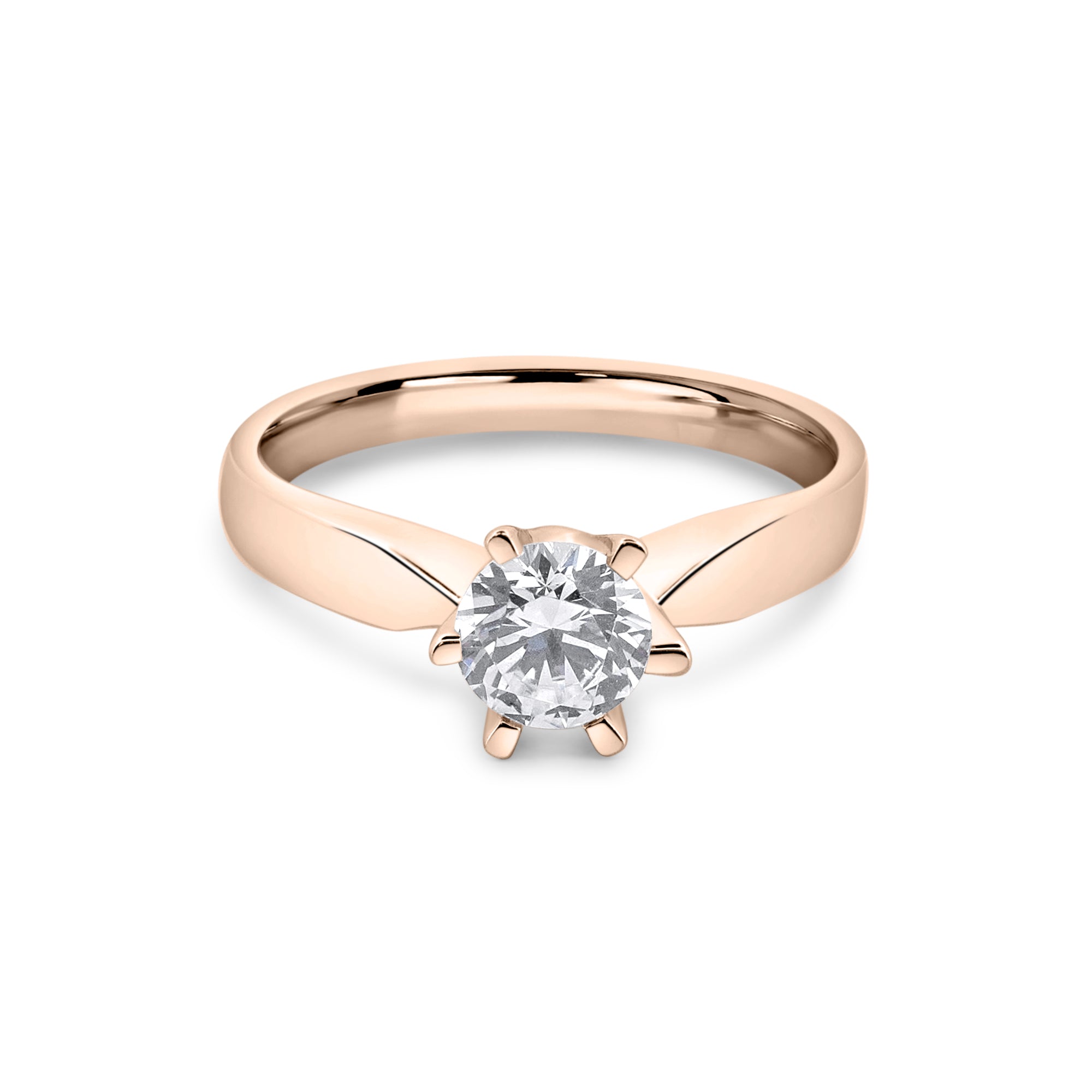 Zirkonyumlu 14 Ayar Altın Nişan Yüzükleri - Nivessa