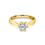 Zirkonyumlu 14 Ayar Altın Nişan Yüzükleri - Nivessa