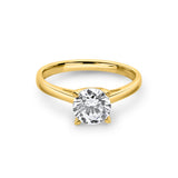 Zirkonyumlu 14 Ayar Altın Nişan Yüzükleri - Clarindra