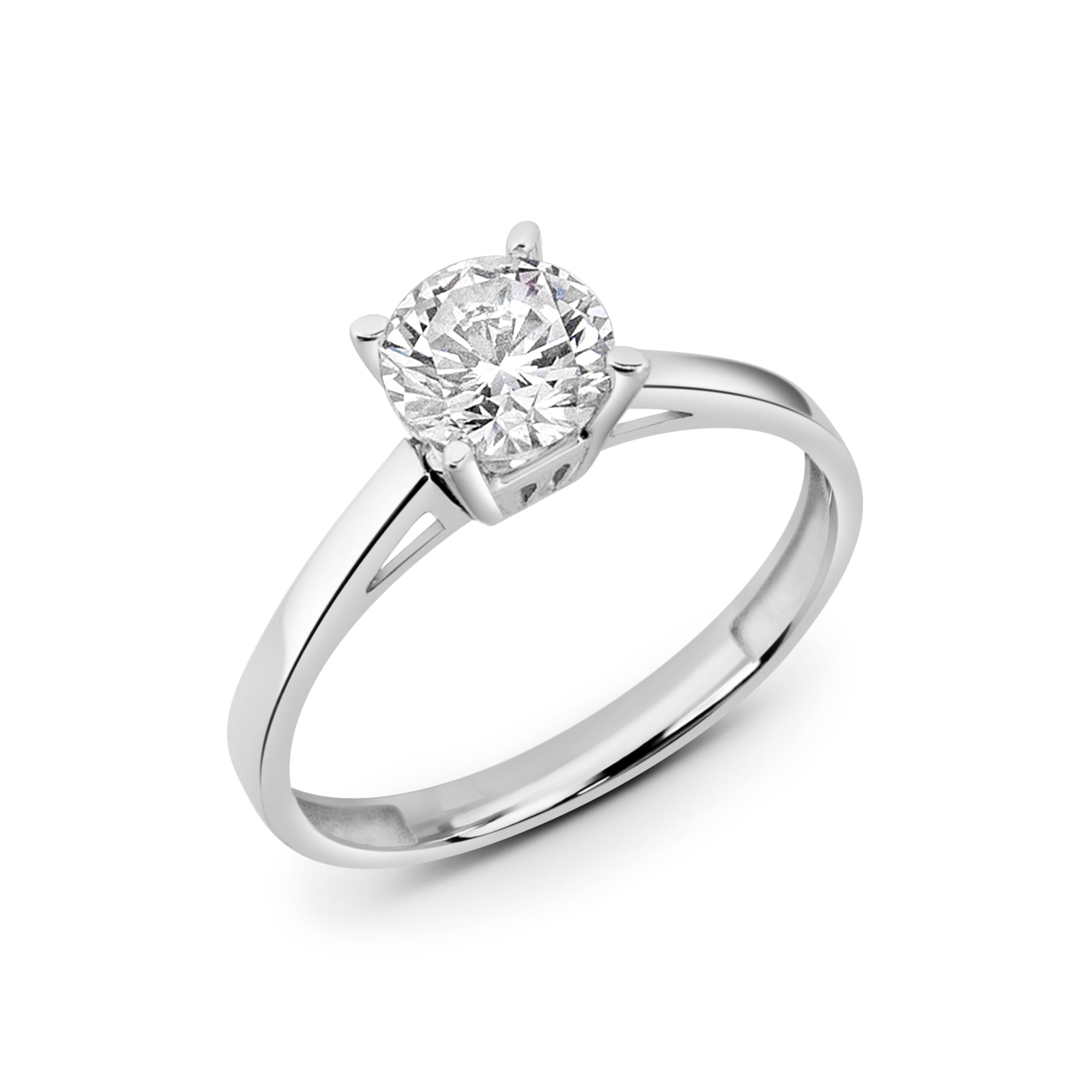 Zirkonyumlu 14 Ayar Altın Nişan Yüzükleri - Clarindra