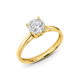 Zirkonyumlu 14 Ayar Altın Nişan Yüzükleri - Clarindra