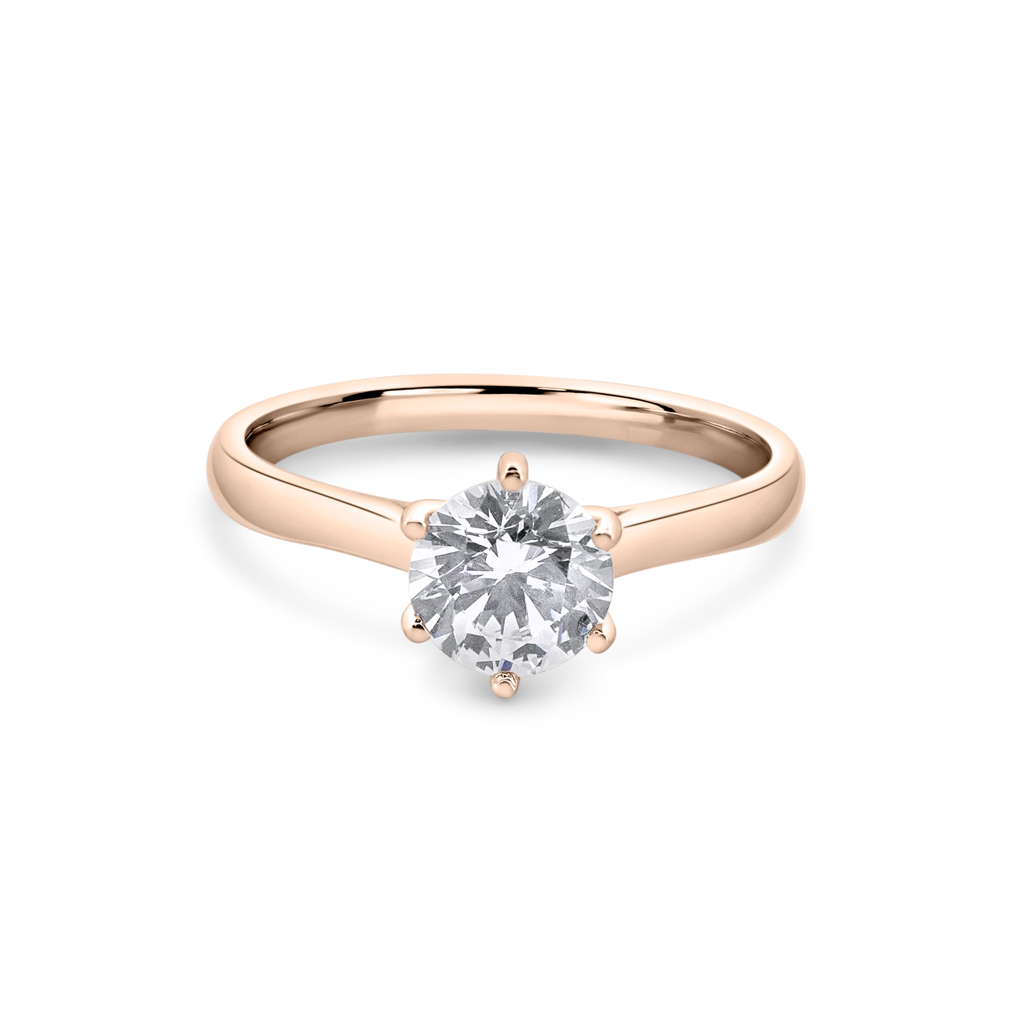 Zirkonyumlu 14 Ayar Altın Nişan Yüzükleri - Dariane