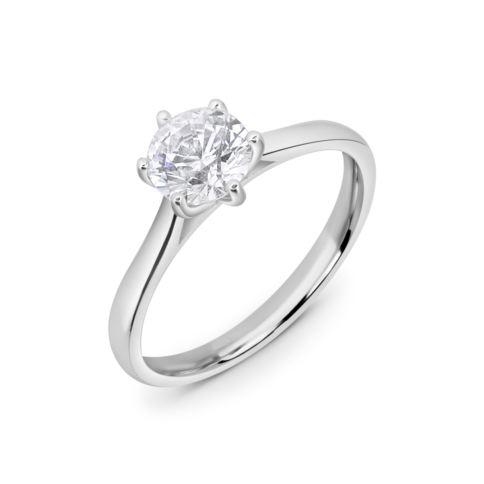 Zirkonyumlu 14 Ayar Altın Nişan Yüzükleri - Dariane