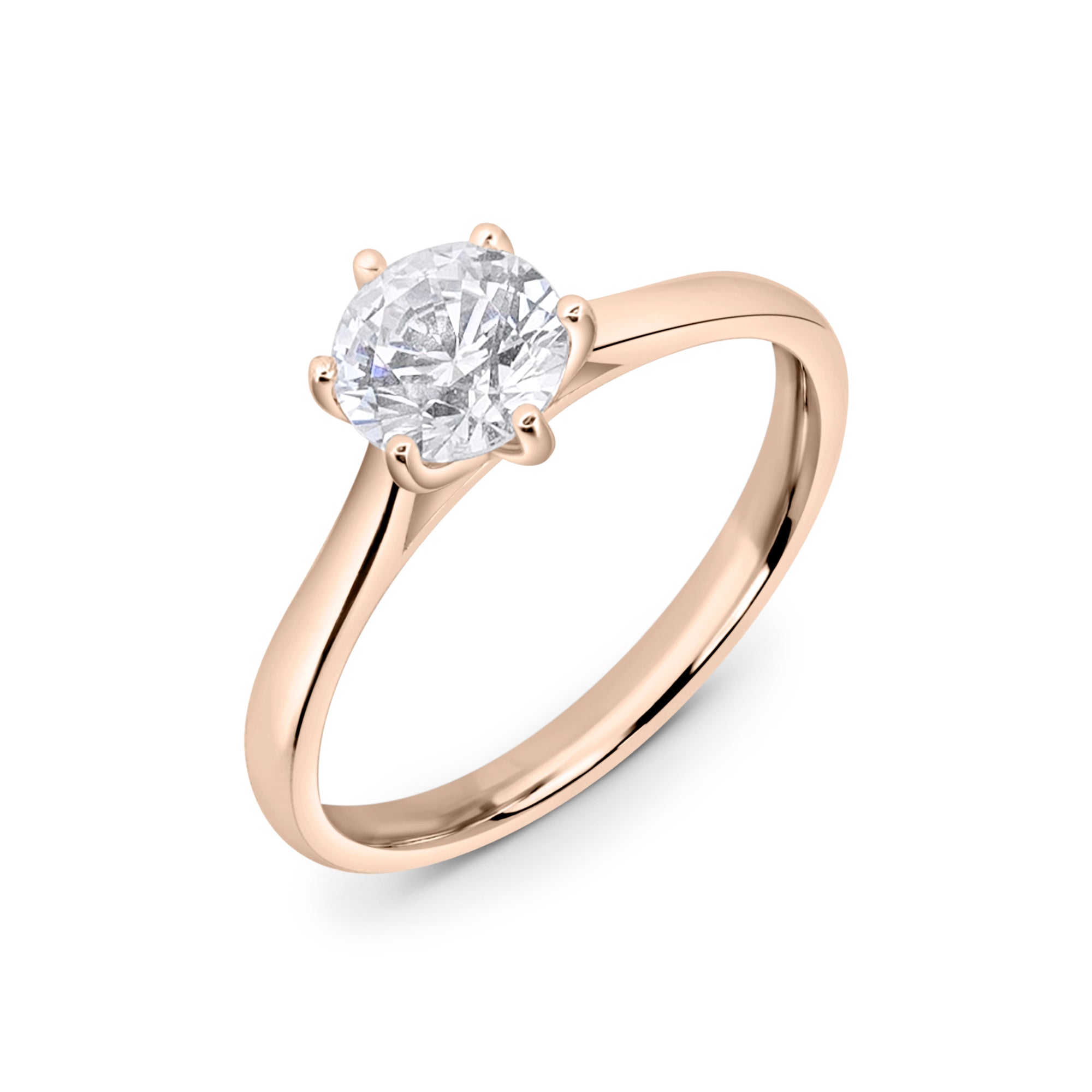 Zirkonyumlu 14 Ayar Altın Nişan Yüzükleri - Dariane