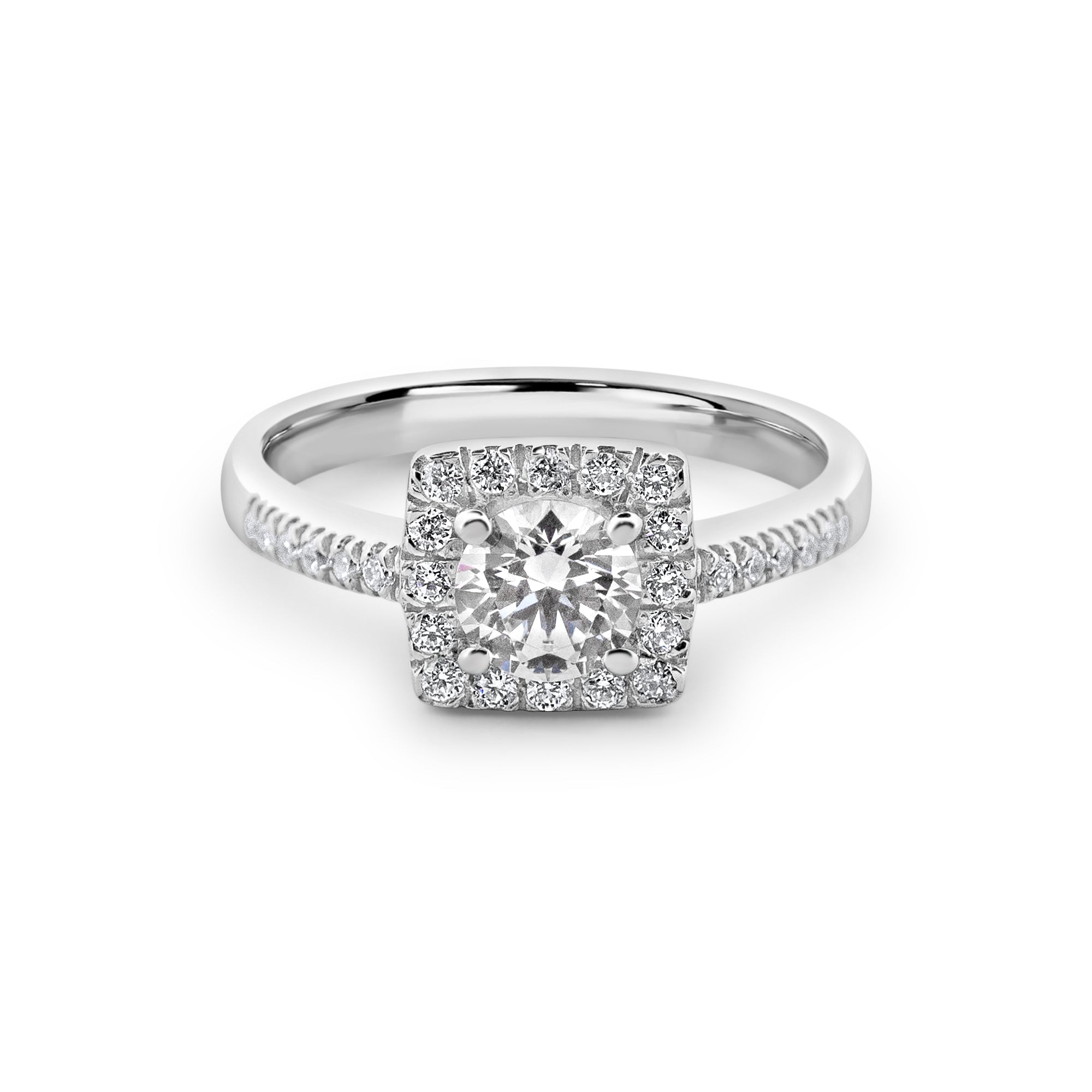 Zirkon Taşlı 14 Ayar Altın Nişan Yüzükleri - Sylvessa