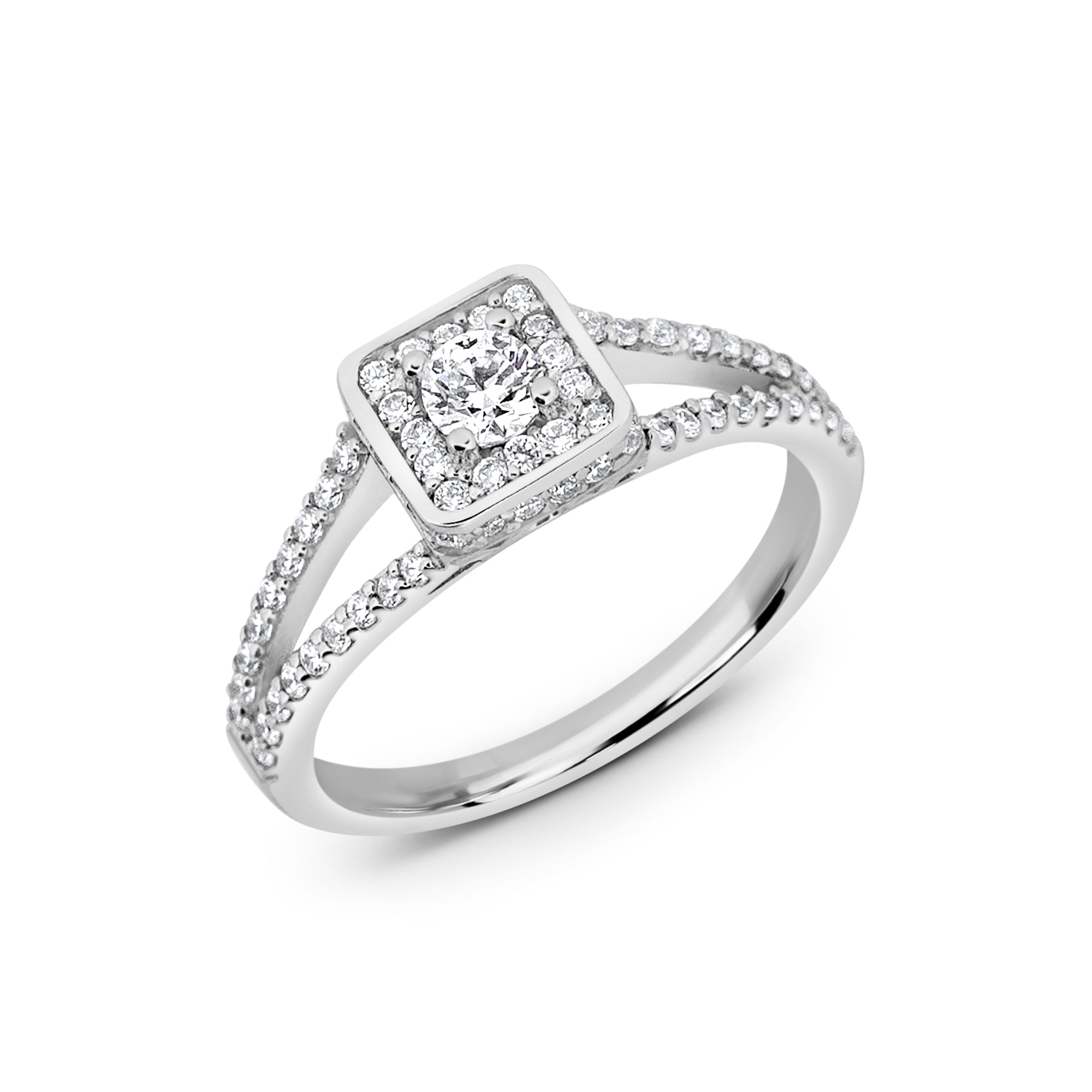 Zirkonyumlu 14 Ayar Altın Nişan Yüzükleri - Arietha