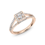 Zirkonyumlu 14 Ayar Altın Nişan Yüzükleri - Arietha