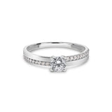 Zirkonyumlu 14 Ayar Altın Nişan Yüzükleri - Nayelis