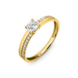 Zirkonyumlu 14 Ayar Altın Nişan Yüzükleri - Nayelis