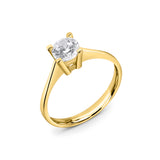 Zirkonyumlu 14 Ayar Altın Nişan Yüzükleri - Lunithra