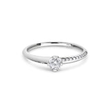 Zirkonyumlu 14 Ayar Altın Nişan Yüzükleri - Ismeria