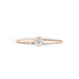 Zirkonyumlu 14 Ayar Altın Nişan Yüzükleri - Ismeria