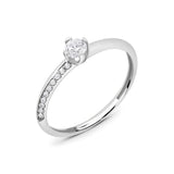 Zirkonyumlu 14 Ayar Altın Nişan Yüzükleri - Ismeria