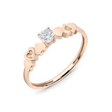 14 Ayar Altın Zirkonyumlu Nişan Yüzükleri - Sorvina