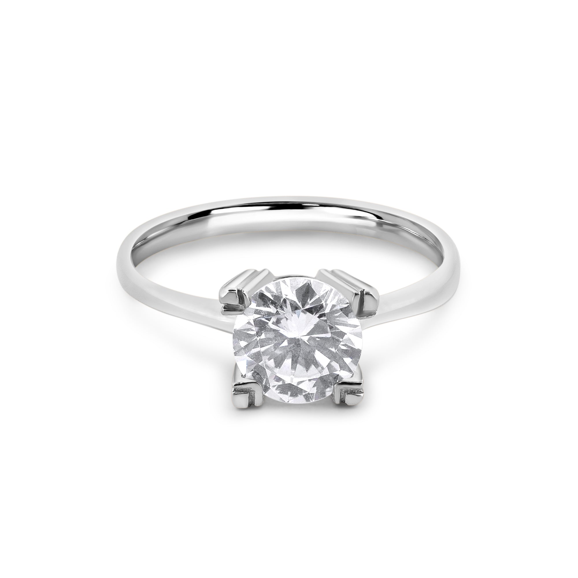 Zirkon Taşlı 14 Ayar Altın Nişan Yüzükleri - Melithra