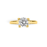 Zirkon Taşlı 14 Ayar Altın Nişan Yüzükleri - Melithra