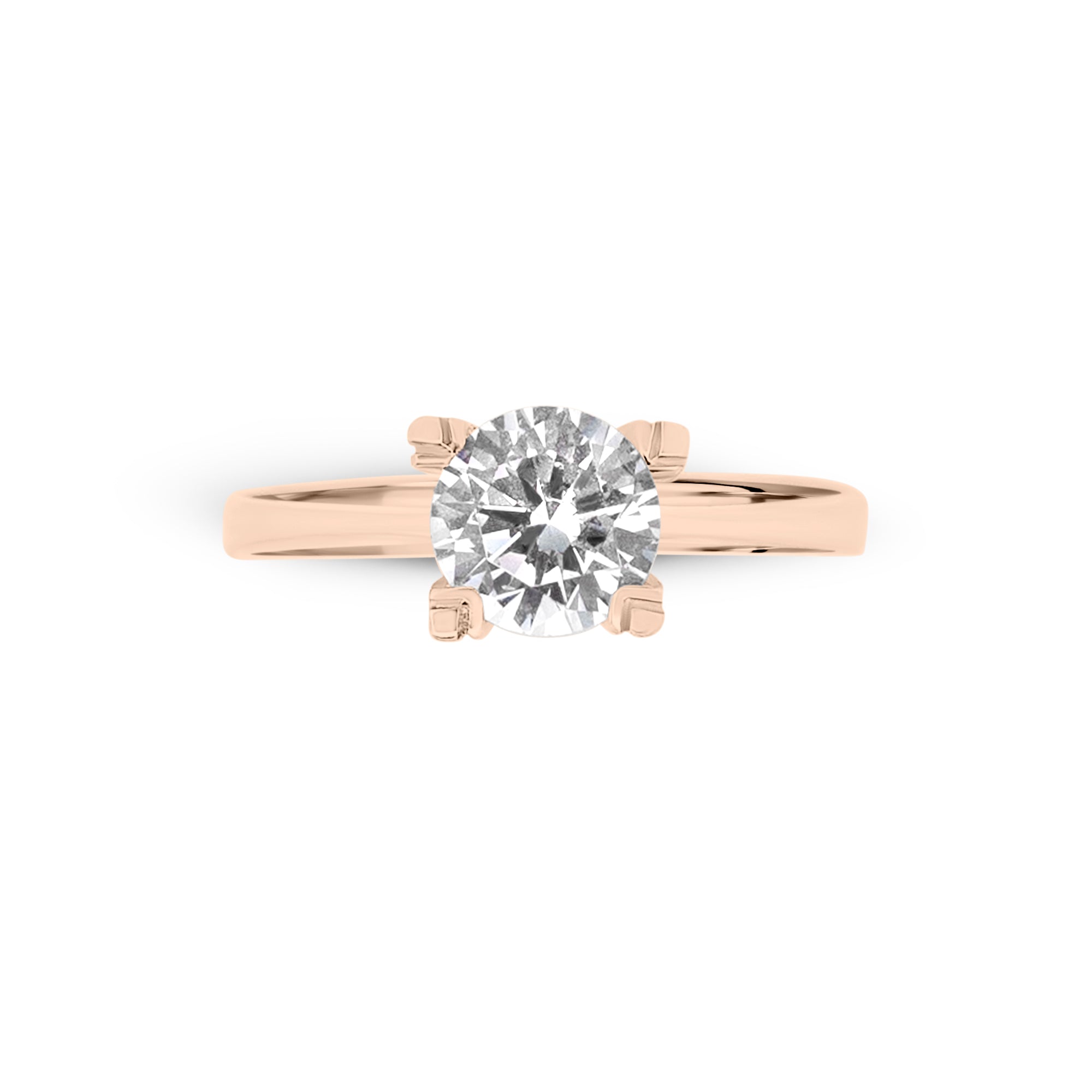 Zirkon Taşlı 14 Ayar Altın Nişan Yüzükleri - Melithra