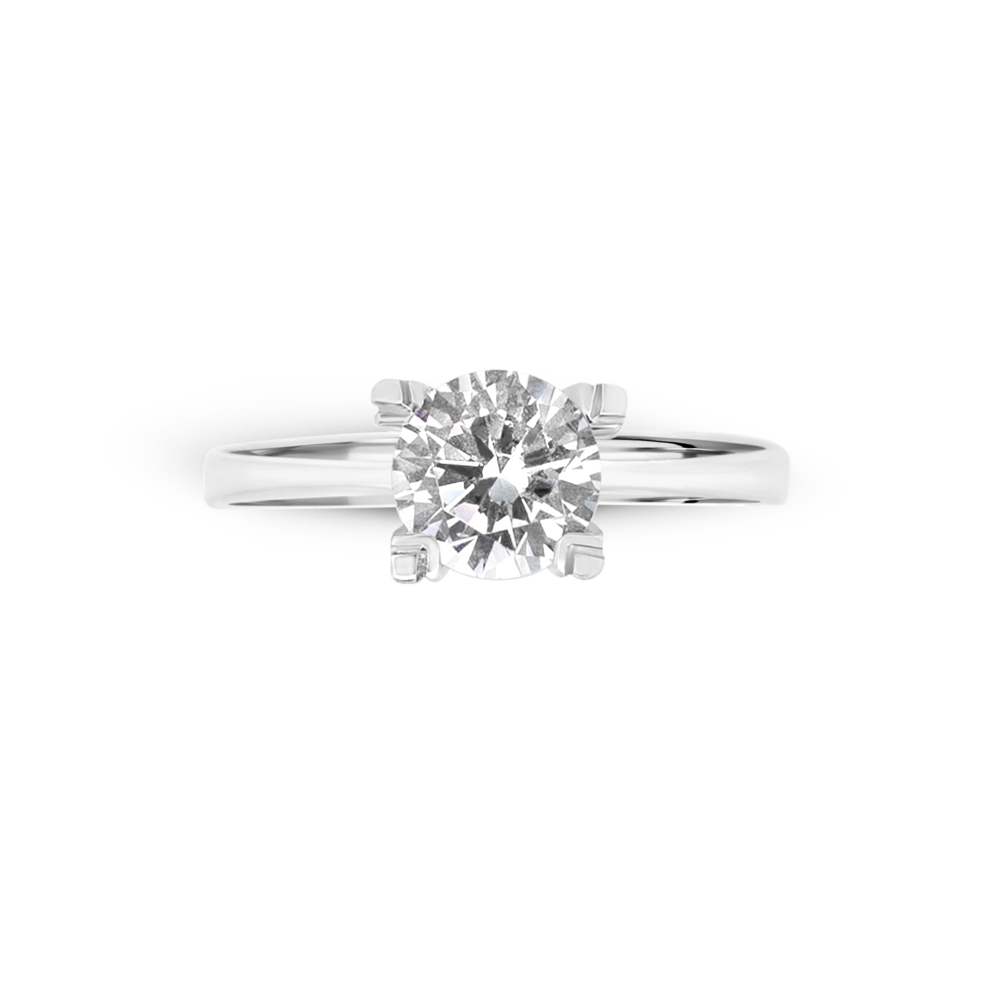 Zirkon Taşlı 14 Ayar Altın Nişan Yüzükleri - Melithra