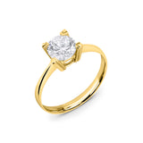 Zirkon Taşlı 14 Ayar Altın Nişan Yüzükleri - Melithra