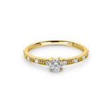 Zirkonyumlu 14 Ayar Altın Nişan Yüzükleri - Novalig