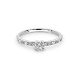 Zirkonyumlu 14 Ayar Altın Nişan Yüzükleri - Novalig