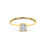 Zirkonyumlu 14 Ayar Altın Nişan Yüzükleri - Ylena