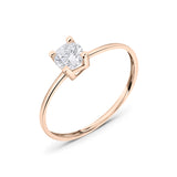 Zirkonyumlu 14 Ayar Altın Nişan Yüzükleri - Ylena